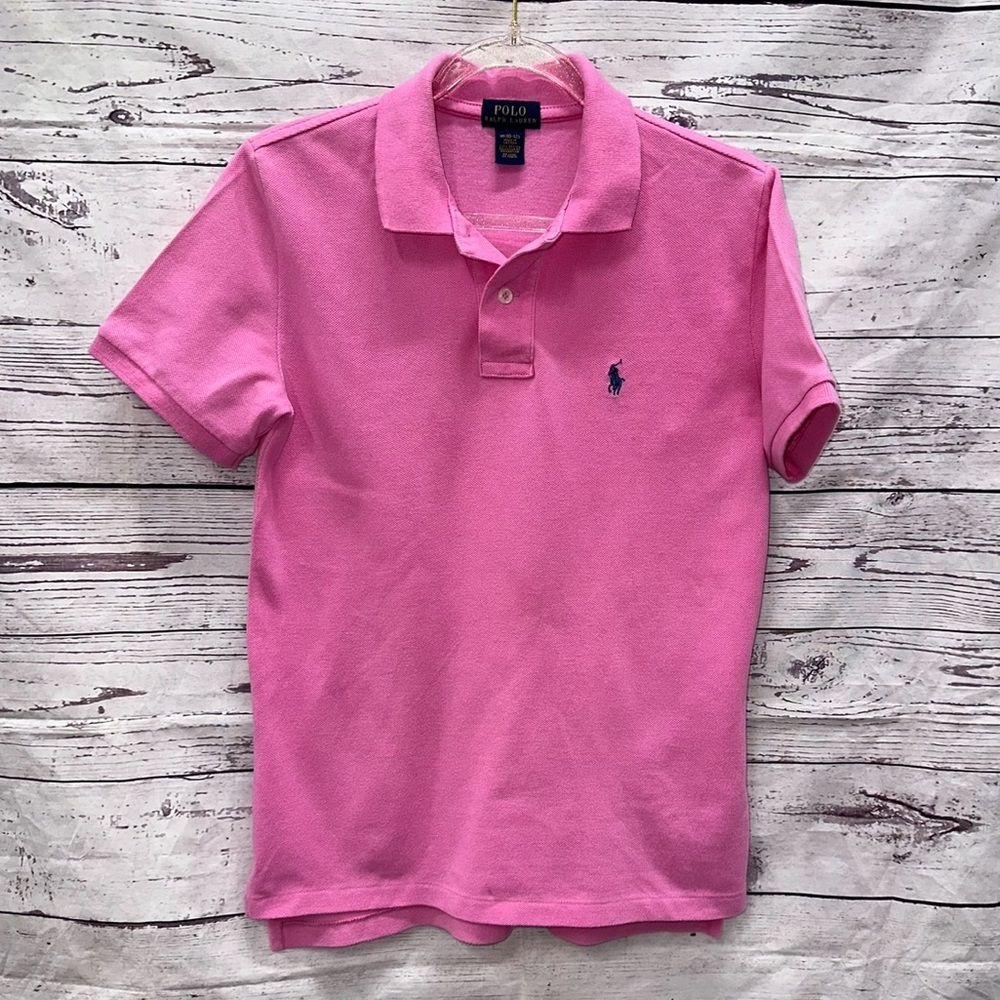 Polo Ralph Lauren Girls Pink Polo Shirt Size Medium (10-12)